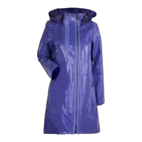 Elie Tahari Molly Light-Weight Rain Coat Size Small in Azure - Picture 6 of 9